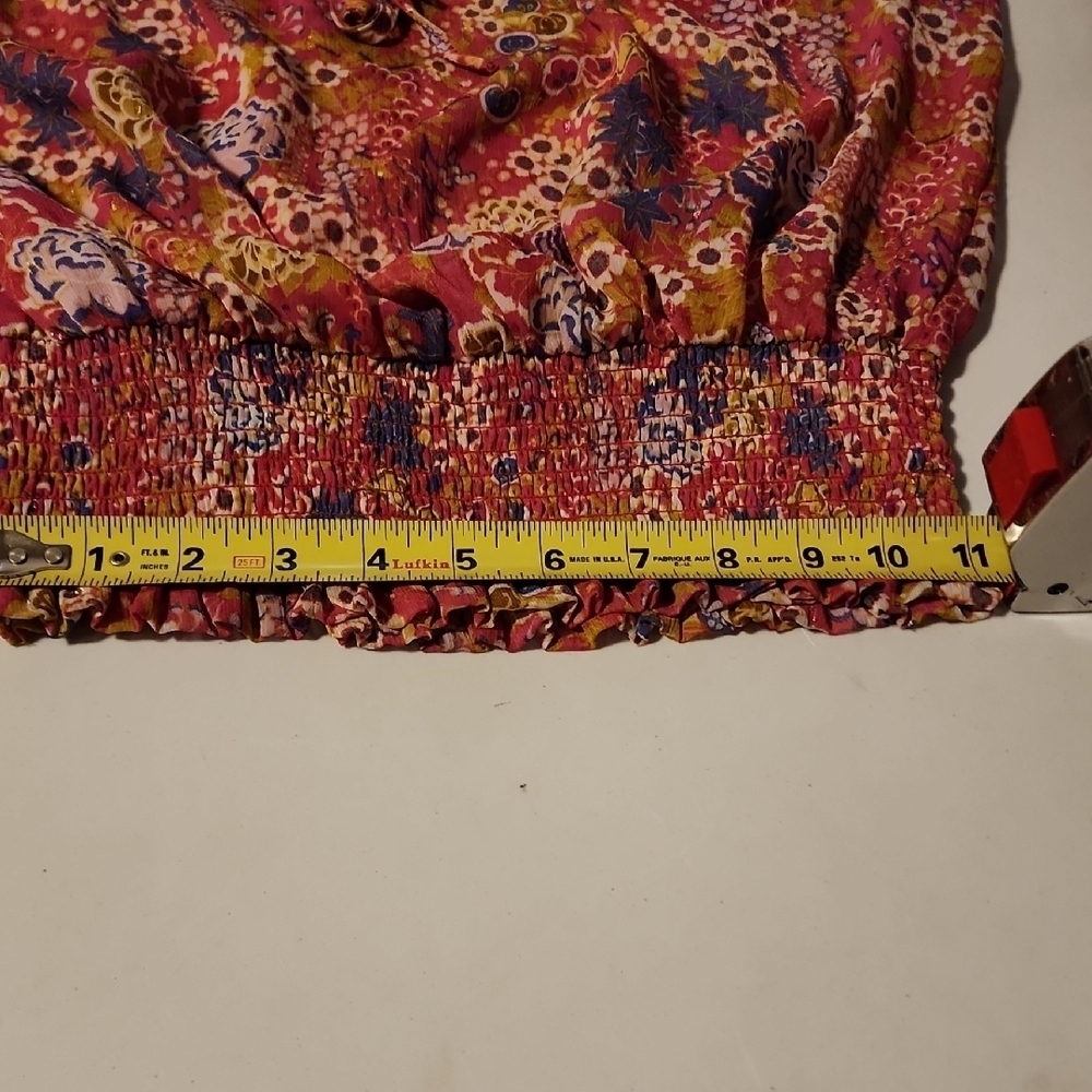 Joie Orange Flutter Sleeve Blouse with Tie Front - Picture 5 of 7